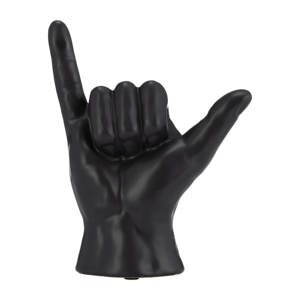 Scultura decorativa a forma di mano, oggetto in ceramica moderno per la casa, il bagno, il soggiorno, la mensola, il tavolino da caffè. - Product Image 1