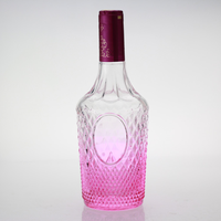 Bouteille de vin blanc en verre avec dégradé de couleur, emballage transparent, boîte cadeau, récipient pour le stockage de spiritueux