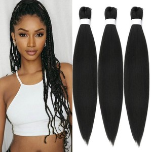 Perruque Afro Bouclée Grande Tresses Africaines Volumineuses, Tissage Double à la Machine EZ, <span class=keywords><strong>Cheveux</strong></span> Tressés de 26 Pouces, Tresses au Crochet, Design Tendance - Product Image 4