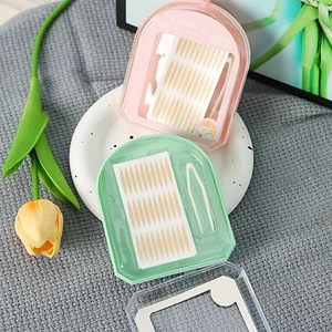 Bande adhésive en dentelle pour paupières doubles, en forme d'olive, invisible, couleur chair, en boîte, 12 ensembles pour un usage quotidien - Product Image 1