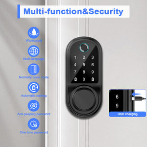 हॉट सेल्स स्मार्ट ऐप कंट्रोल फिंगरप्रिंट और एल्यूमीनियम स्टील ग्लास दरवाजा के लिए प्रमुख पहचान लॉक - Product Image 2