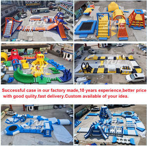 Parc aquatique gonflable d'île flottante d'eau commerciale personnalisée avec jeux de parcours d'obstacles de glissière d'eau - Product Image 4