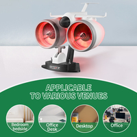 Ventilateur de bureau à double turbine, humidificateur USB avec lumière LED, mini-ventilateur de refroidissement à vitesse variable pour bureau, voiture, chambre