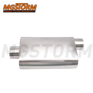 400844 bloque pequeño alto rendimiento 3 "salida 9,10" x 4,35 "cuerpo <span class=keywords><strong>ATAK</strong></span> flujo recto escape Centro Silenciador para coche - Product Image 2
