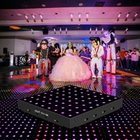 Panneau de piste de danse LED, 64 pixels, dalles numériques interactives, magnétiques, étanches, lumières RGB DMX pour bars