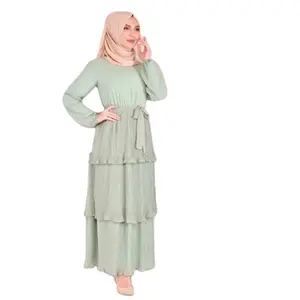 Multicolored Turkish chiffon Women's Clothing Dresses For Women Dubai Abaya Hijab Muslim Set Caftan