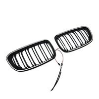 Pour BMW Série 1 F20 2012-2014, calandre avant à double ligne éclairée par LED, matériau PC, vente en gros d'usine