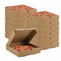 Boîtes à pizza en gros, résistantes à la graisse, en carton ondulé, pour restaurants italiens