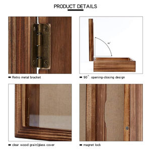 Cadre de boîte à souvenirs 2024, 8x8, boîtes à souvenirs, vitrine avec fond en lin, Medsmorabilia, médailles, bouquet, photos, badge - Product Image 5