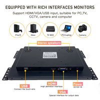 Moniteur à écran ouvert TOPWILLING/OEM, nouveau, 10,1 pouces, écran LCD 1280*800, tactile capacitif USB, boîtier métallique noir, pour les entreprises