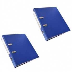 Classeur A4 bleu à anneaux en plastique pour fournitures de bureau, d'archives et de rangement domestique, organisateur de documents décoratif - Product Image 1