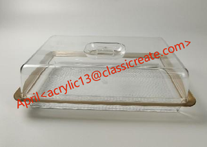 Tavolo da torta trasparente in acrilico con vassoio alla moda e delicato per evitare che il cibo cada nel vassoio Dim Sum diviso - Product Image 6
