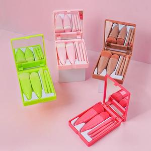 ชุดแปรงแต่งหน้าขนาดพกพา 5 ชิ้น แบบขายส่ง พร้อมกระเป๋าเครื่องสำอางขนาดเล็ก กระจก และอุปกรณ์เสริมครบชุด สำหรับใช้ระหว่างเดินทาง - Product Image 3