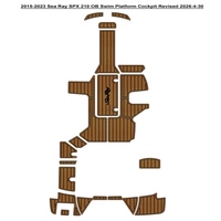 Plateforme de bain et tapis de cockpit pour bateau Sea Ray SPX 210 OB 2015-2023, en mousse EVA imitation teck, style SeaDek MarineMat, auto-adhésif