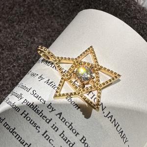 Colgante de Pentagrama de Plata de Ley S925, Diseño de Nicho, Estilo Ligero y Lujoso, Simple, Moderno, Forma Individual, Colgantes Vintage de Moda - Product Image 5