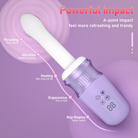 Automatische Mini-Massagepistole mit Heizfunktion, Vibrator für G-Punkt, Klitoris- und Anale Stimulation, Masturbationsdildo-Maschine für Frauen