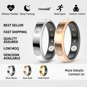 Bague connectée de suivi de santé, moniteur de sommeil, multisports, <span class=keywords><strong>cycle</strong></span> <span class=keywords><strong>menstruel</strong></span>, IP68, Android iOS, ultra-fine 6,3 mm, strass étincelants, ODM OEM - Product Image 1