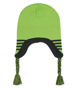 Chapeau de trappeur Earflap <span class=keywords><strong>Toboggan</strong></span> Ski Knit Beanie Cap Hat With Braided Tassel Baby Beanie - Product Image 3