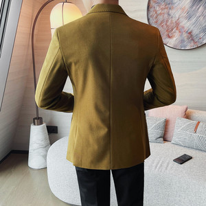 Elegante Completo <span class=keywords><strong>Estivo</strong></span> da Uomo in Poliestere/Rayon, Nuovo Stile <span class=keywords><strong>Doppiopetto</strong></span> con Bottoni, Abbigliamento Formale, Giacca da Uomo - Product Image 2