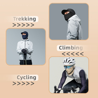 ROCKBROS-Gorro con forro polar 2 en 1, máscara cálida a prueba de viento, capucha de montar, gorro de lana, bufanda de invierno de pesca de cara completa
