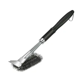 BBQ Accessories Grill Brush Stainless Steel BBQ Brush For Grill Cleaning With Detachable Head And Detachable Handle