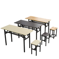 Bureau d'école moderne pliable en panneaux de bois, pupitre de bibliothèque, table de salle de conférence