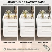 Commode moderne en bois MDF blanc sur mesure avec 6 tiroirs, poignées métalliques, écologique, pour chambre à coucher, appartement, salon