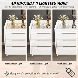 <span class=keywords><strong>Commode</strong></span> moderne en bois MDF blanc sur mesure avec 6 tiroirs, poignées métalliques, écologique, pour chambre à coucher, appartement, salon - Product Image 3