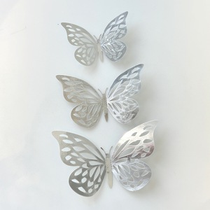 12 pièces/sac Décoration de gâteau en acrylique double face style papillon Ins pour la fête des mères et les anniversaires, fournitures de décoration de gâteaux - Product Image 5