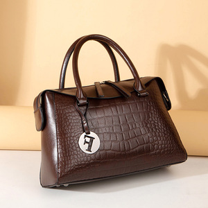 New Style Crocodile-Patterned Zipper PU Material Large Capacity <b>Pillow</b> Shape Fashion Trendy Women's <b>Shoulder</b> Handbag Factory - Product Image 2