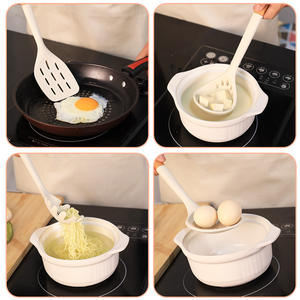 طقم أدوات مطبخ مكون من 7 قطع طقم أواني طبخ ملعقة حساء بودرة مخلب سيليكون طقم أدوات مطبخ - Product Image 5