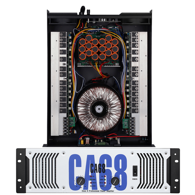 Low Price High Performance CA68 Power Amplifier Wholesale 2channel 2700Watt Class H for Subwoofer 18 Inch Heavy Duty Power Amp