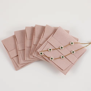 Bolsa de Joyería de Microfibra de 8*8cm con Inserto para Collar, Bolsa de Terciopelo de Alta Calidad para Empaque de Joyería con Logotipo (1) - Product Image 4