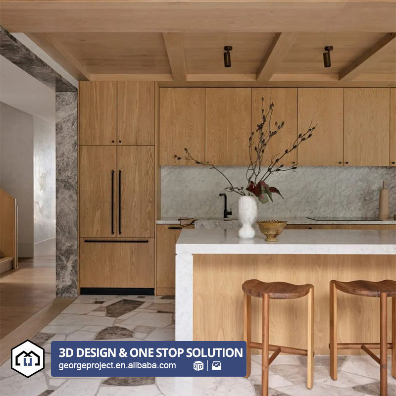 Armoire de cuisine en placage de bois