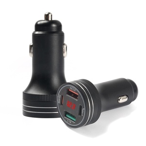 HNT 65W Digital Display Car Cigarette Lighter USB Charger 4 Port QC3.0 Car Charger Fast PD 30W Quick <strong>Charge</strong> Type <strong>C</strong> Car Charger - Product Image 2