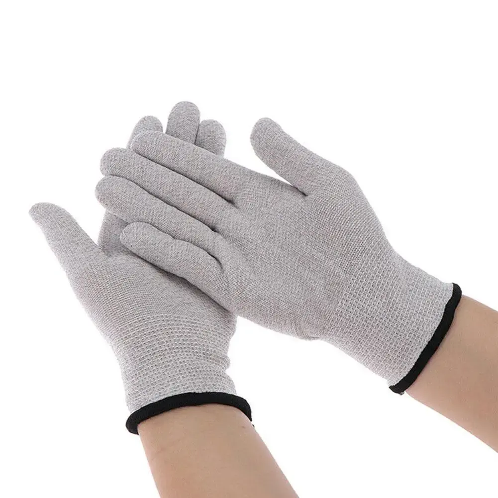 Gants conducteurs en fibre d'argent pour la massothérapie par électrothérapie par impulsions Massage de santé avec fonctions biologiques DDS