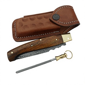 Cuchillos Rajput, Cuchillo Plegable de Acero con Alto Contenido de Carbono, con Mango de Madera y Hoja de Punta Caída - Garantía de 3 Años - Product Image 2