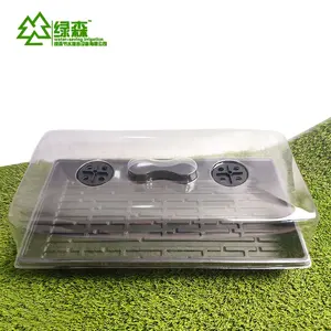 Greenhouse Nursery Seedling Tray Transit Lid PS Material Bottom Support 280g Flat Tray For Wheat Grass Plant Nursery