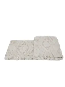Tiff casa soffice traspirante geometrico all'ingrosso popolare 70*240cm eco-friendly tessuto bianco semplice spazzolato divano letto coperta