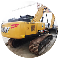 Excavatrice d'occasion Sany SY205C de 20,5 tonnes, à faible nombre d'heures, sur chenilles, diesel, hydraulique, excellent état, prête à être expédiée FOB