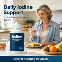 Comprimés de suppléments d'iode OEM ODM, Comprimés minéraux et alimentaires à marque privée, Formule personnalisée, Vente en gros en vrac