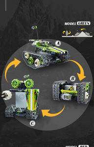 HOSHI RC Car <strong>Building</strong> <strong>Blocks</strong> 3 In1 Tracked Stunt Car DIY Assemble RC <strong>Robot</strong> Racing Car Bricks <strong>Blocks</strong> <strong>Set</strong> Toys for Children - Product Image 4