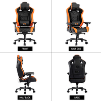 VANBOW chaises de bureau ergonomiques pivotantes de direction de luxe chaise de massage à dossier haut pour le jeu nouveau style de chaise de patron en polyuréthane