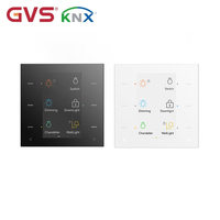 Panneau de commande multifonction GVS KNX Glass Sensor GS3 Pro avec contrôle de scène, capteur de température et d'humidité pour systèmes de maison intelligente