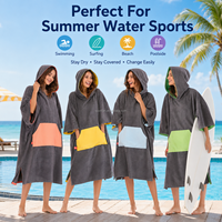 Serviette poncho personnalisée avec logo, séchage rapide, robe de bain pour la plage, la natation et les sports nautiques