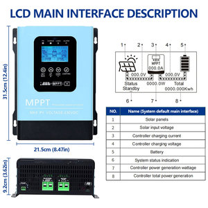 Y & H 120A MPPT năng lượng mặt trời điều khiển phí điều chỉnh 12V 24V 36V 48V 60V 72V 84V <span class=keywords><strong>96V</strong></span> PV Max 230V cho niêm phong chì axit gel và Lithium - Product Image 6
