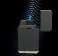 Briquet à gaz butane rechargeable coupe-vent en plastique classique avec logo personnalisé, cadeau d'affaires
