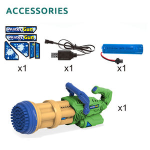 Pistolet à eau électrique pour enfants avec lumière LED et jet longue portée pour jouer en extérieur/en intérieur, couleur bleu/vert, batterie au lithium - Product Image 4