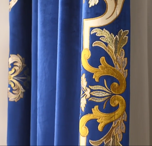 ผ้าม่านปักลายหรูหรา คุณภาพสูง ผ้ากำมะหยี่ฮอลแลนด์ ทอสำหรับหน้าต่าง ผ้าม่านครัวลายดามัสก์ ตกแต่งครัวสไตล์ตุรกี 50 เมตร - Product Image 4