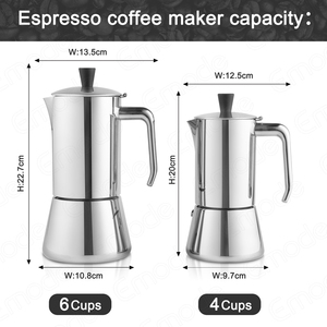 Estufa Espresso Maker-<span class=keywords><strong>Cafetera</strong></span> de <span class=keywords><strong>acero</strong></span> <span class=keywords><strong>inoxidable</strong></span> para acampar o uso doméstico-Hace 6 <span class=keywords><strong>tazas</strong></span> - Product Image 3